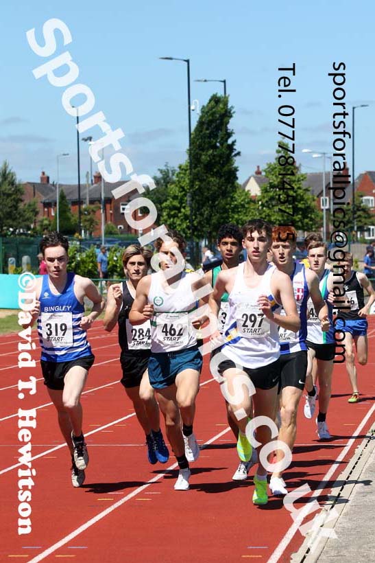 Mens under-20s 1500 metres, 2021 Northern Senior and Under-20s Champs., Leigh. Photo: David T. Hewitson/Sports for All Pics